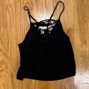 Forever 21 Black Lace-Up Camisole